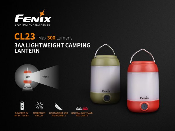 Fenix CL23 300 Lumens LED Lantern Green