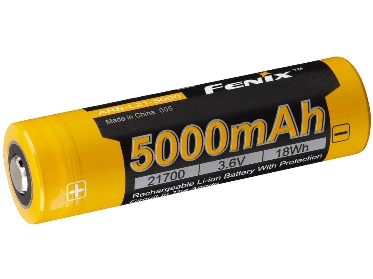 Fenix ARBL21-5000 V2.0 - Batterie 21700 - 3,6V 5000mAh – Revendeur Officiel  Lampes FENIX depuis 2008